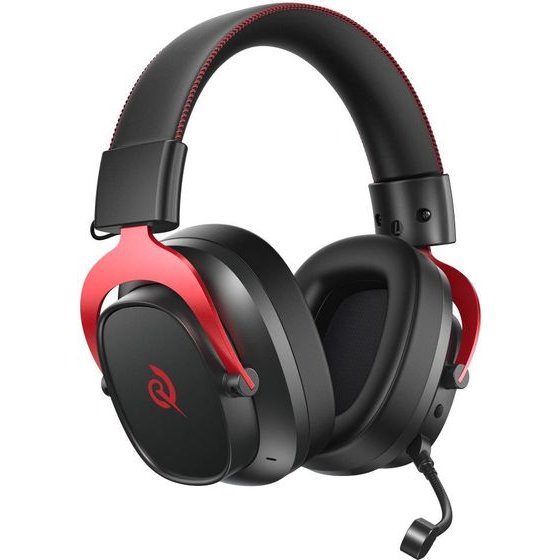 QCY Heroad VT200 Pro Tri-Mode Red Wired/Wireless/Bt Gaming Headset 53mm Metal Headband PS4/PS5/Pc - (QCY-H8GM Tri Red)