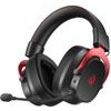 QCY Heroad VT200 Pro Tri-Mode Red Wired/Wireless/Bt Gaming Headset 53mm Metal Headband PS4/PS5/Pc - (QCY-H8GM Tri Red)
