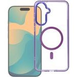 Case For Samsung A07 / A08 Frame Clear Hybrid Mag Cover Compatible With Magsafe purple