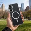 Case For Samsung A07 / A08 Frame Clear Hybrid Mag Cover Compatible With Magsafe transparent