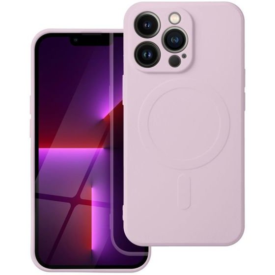 Case For Samsung A07 / A08 Silicone Mag Cover Compatible With Magsafe (Camera protection) pink