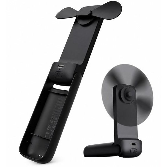 AECOOLY Pocket 01 Foldable Handheld Fan, Black - (PF01-BK)