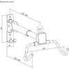 Maclean Horizontal Wall-Mounted Bike Rack, Steel, Max. Load 30 kg, Adjustable Angle, - (MC-172)