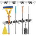 Maclean Wall-Mounted Organizer For Garden Tools And Mops, Steel, With Hooks, Max. Load 20 kg, Width 49 cm, - (MC-184)