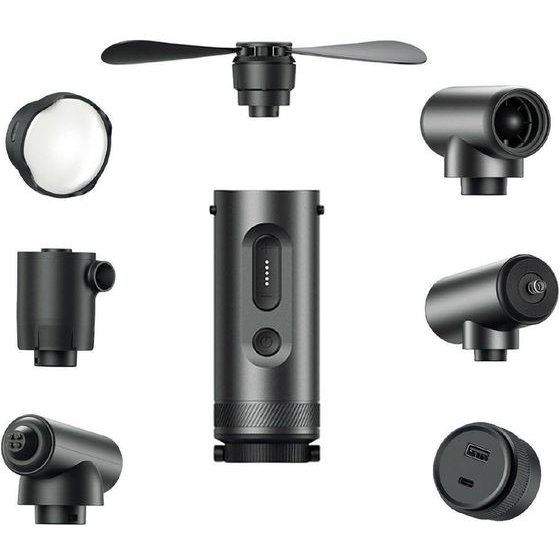 4sMarts Outdoorow multi-Functional Powerbank Snapkit 7-in-1 3500mAh Black - (200812)