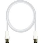 Vivanco Antenna Cable 3m Coax PLUG-Socket 75 Db White - (VVANX30MFW)