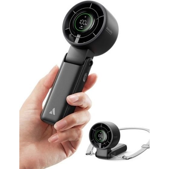 AECOOLY Halo 02 - Portable Handheld Fan, Black - (PB02-BK)