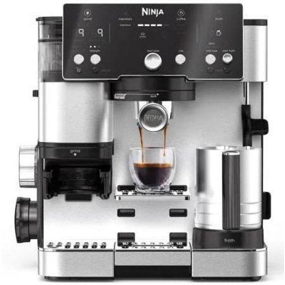 SHARKNINJA Fully Automatic Coffee Machine Ninja Luxe Cafe Essential / Black, Stainless Steel - (ES501EU)