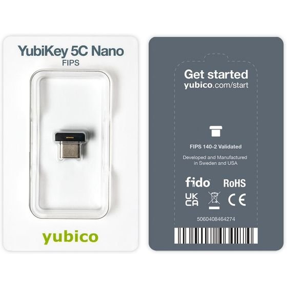 Yubico Security Key Yubikey 5C Nano Fips 140-2 / Black S - (100907)