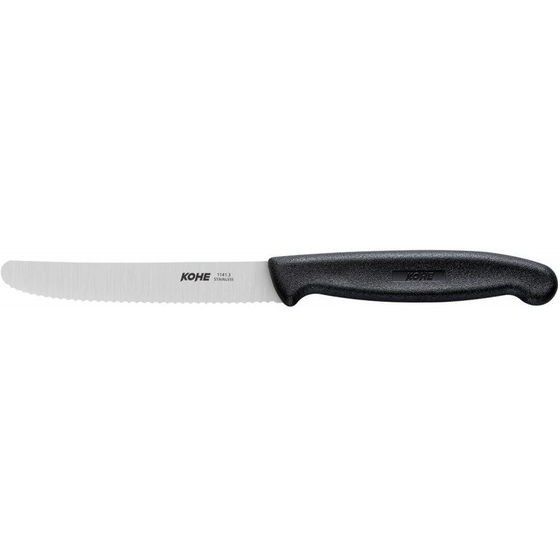 KOHE Serrated knife, 104 mm, Black - (KA1141.3)
