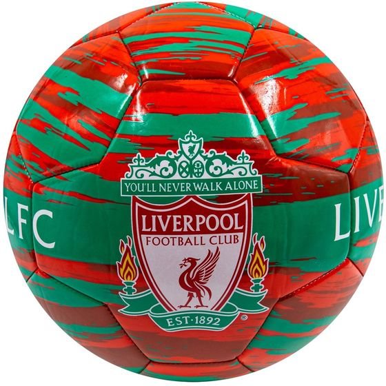Liverpool Fc Football Crest Red/Turqoise - Size 5 (124440)