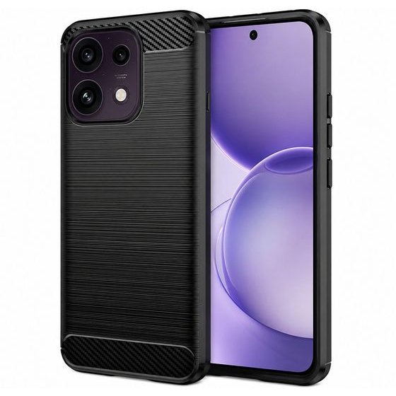 Techsuit - Carbon Silicone - Oppo Reno16 F / Reno16 Fs - Black