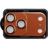 Volte-Tel Camera Glass Cover Iphone 17 Pro Max 6.9in 9H 0.30MM 3D Ar ALUMINIUM-Electroplating Frame - Magnetic ORANGE