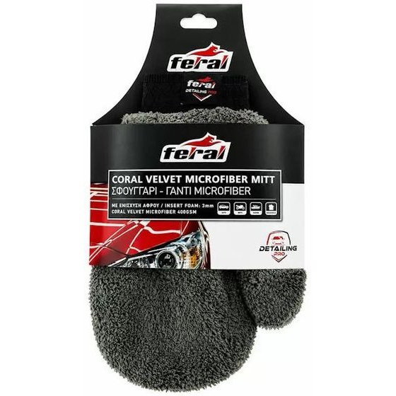 ����� Microfiber Detailing Pro Feral 26X20cm Coral Velvet 400gSm �� �������� ����� - (25566)