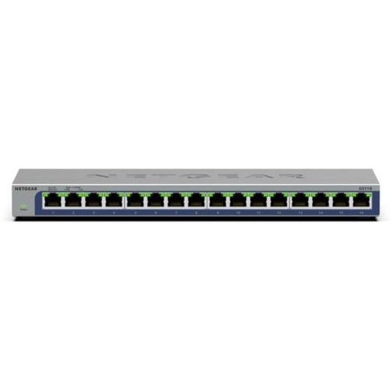 NETGEAR GS116 Unmanaged L2 Gigabit Ethernet (10/100/1000) Black - (GS116-300EUS)