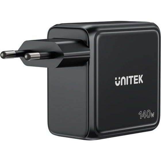 UNITEK Gan Charger With DISPLAY, 140W, 3xUSB-C - (P1132ABK01-EU)