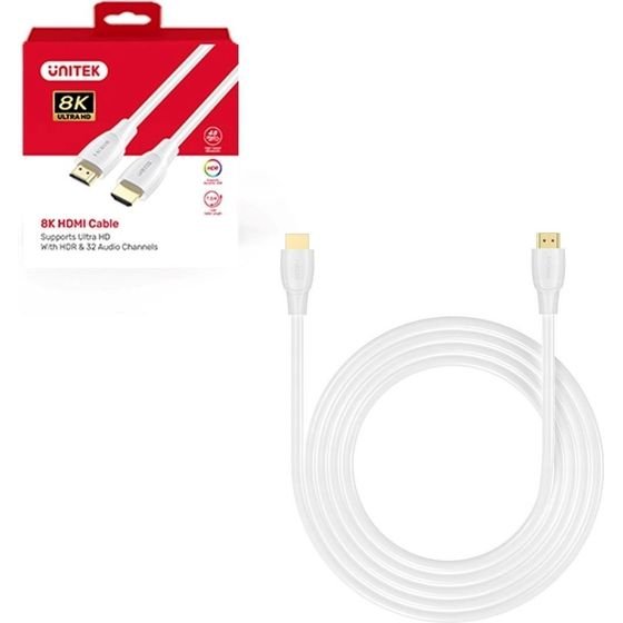 UNITEK Hdmi 2.1 8K Hdr Cable, White, 5m - (C11099AWH03-5M)