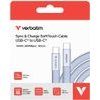 Verbatim Kabel Sync & Charge Softtouch USB-C Do USB-C 100W PD3.0 120cm Fioletowy - (30278)