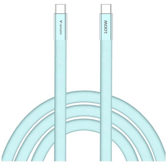 Verbatim Kabel Sync & Charge Softtouch USB-C Do USB-C 100W PD3.0 120cm Niebieski - (30276)