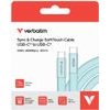 Verbatim Kabel Sync & Charge Softtouch USB-C Do USB-C 60W PD3.0 120cm Niebieski - (30273)