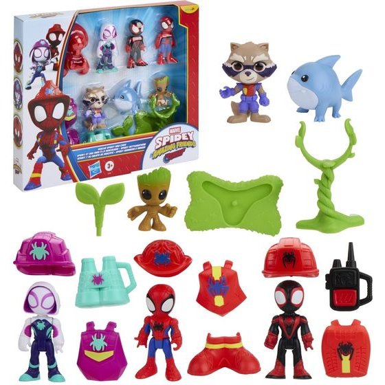 Hasbro Marvel: Spidey And His Amazing Friends Rescue Webs - Rescue Spidey And Crew Figures (G3149)