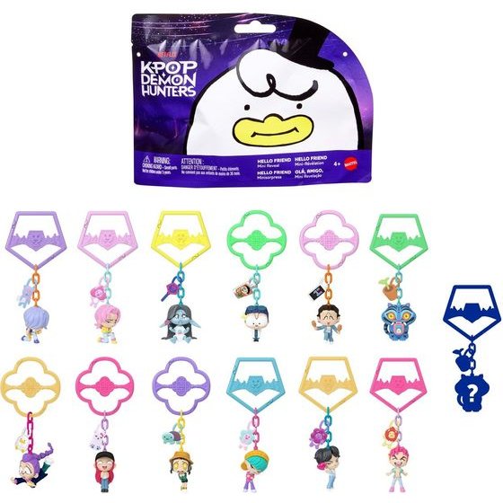 Mattel K-Pop Demon Hunters: Hello Friend - Mini Collectible Keychain Figure (Blind Bag) (JRN57)