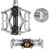 Rockbros 2010-12L Aluminum Platform Bicycle Pedals - Silver - (JT201012LS)