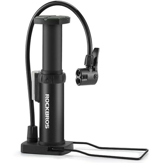 Rockbros 4522L Ultralight Foot Bicycle Pump - Black - (4522LBK)