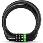 Rockbros 87632 Bicycle Lock With code, Steel cable, 115 Cm - Black 5907769390111 - (32120005001)