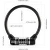 Rockbros 87639-4 Bicycle Lock With Code And Steel Cable - Black 5907769390104 - (32120007001)