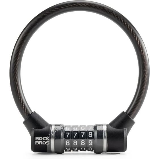 Rockbros 87639-4 Bicycle Lock With Code And Steel Cable - Black 5907769390104 - (32120007001)