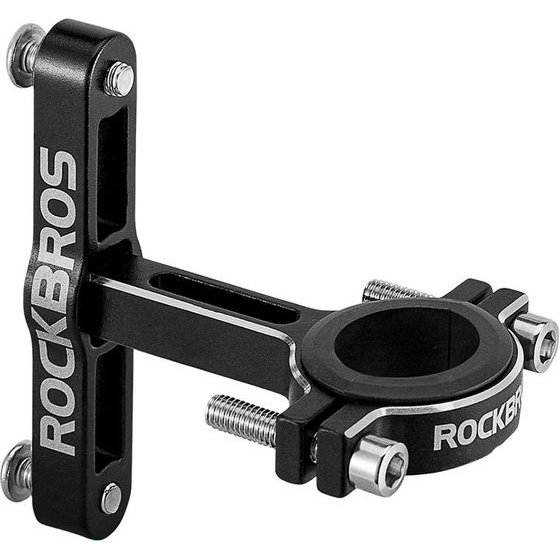 Rockbros Adjustable Aluminum Bottle Cage Adapter - Black - (KS-416)