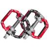 Rockbros Aluminum Bicycle Pedals With Sealed Bearings - Black And Red - (2010-12SBKR)