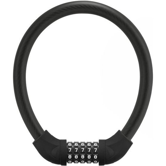 Rockbros Bicycle Lock With code, Steel cable, 85 Cm - Black - (RKS870-BK)