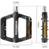Rockbros BP2501 Reflective Nylon Bicycle Pedals - Black 5907769390883 - (370011001)