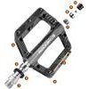Rockbros BP2501 Reflective Nylon Bicycle Pedals - Black 5907769390883 - (370011001)