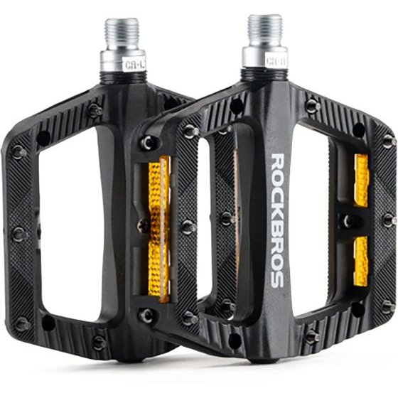 Rockbros BP2501 Reflective Nylon Bicycle Pedals - Black 5907769390883 - (370011001)