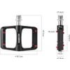 Rockbros BP2603 Platform Bicycle Pedals With Titanium Axle And Magnesium Alloy Bearings - Black 5907769390906 - (370016001)