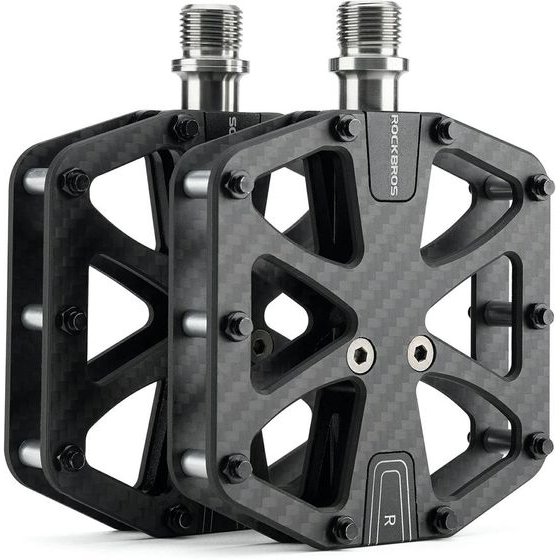 Rockbros C525 Carbon Fiber Platform Bike Pedals - Black 5907769390937 - (370007001)