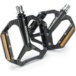 Rockbros C700 Reflective Aluminum Platform Bicycle Pedals - Black 5907769390913 - (370019001)