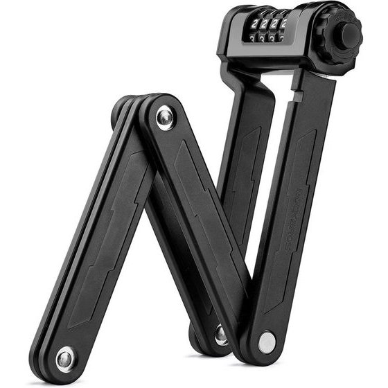 Rockbros Folding Bike Lock With Combination - Black - (LFCXR0085)
