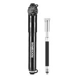 Rockbros HQ-67A-L03 Bk Bicycle Pump With Pressure Gauge - Black - (HQ-67A-L03BK)