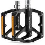 Rockbros K371 Reflective Aluminum Bicycle Pedals With Sealed Bearings - Black 5907769390821 - (37210003001)