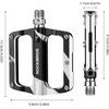 Rockbros Mtb Aluminum Bicycle Pedals - Black - (K306-BK)