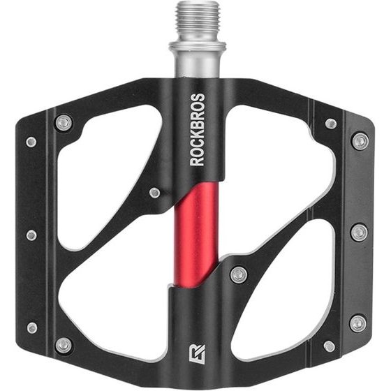 Rockbros Platform Aluminum Bicycle Pedals - Black - (2020-12BBK)