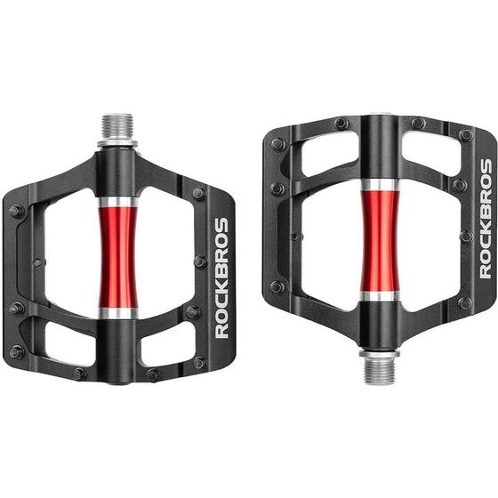 Rockbros Platform Aluminum Bicycle Pedals - Black - (2020-12CBK)