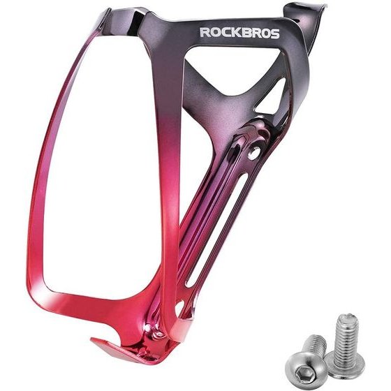 Rockbros RKL02 Aluminum Bottle Cage - Black And Red - (RKL02-BR)