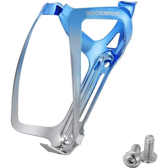 Rockbros RKL02 Aluminum Bottle Cage - Blue And Silver - (RKL02-BG)