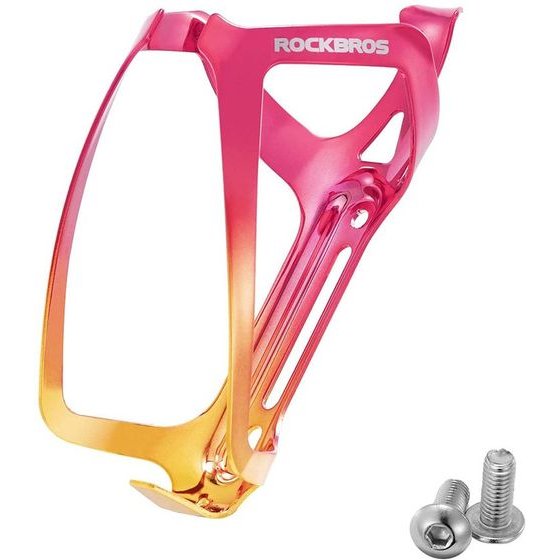 Rockbros RKL02 Aluminum Bottle Cage - Red And Gold - (RKL02-RG)