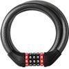 Rockbros RKS531 Bicycle Lock With 5-Digit code, Steel cable, 120 cm, With Led Lighting - Black - (RKS531-BK)
